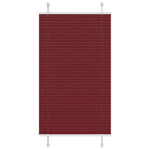 Vidaxl plissé rolgordijn 75x100 cm stofbreedte 74,4 cm bordeauxrood