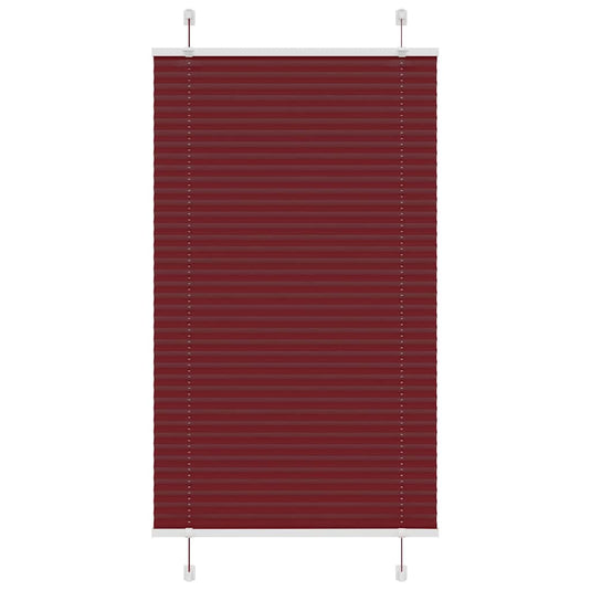 Vidaxl plissé rolgordijn 75x100 cm stofbreedte 74,4 cm bordeauxrood