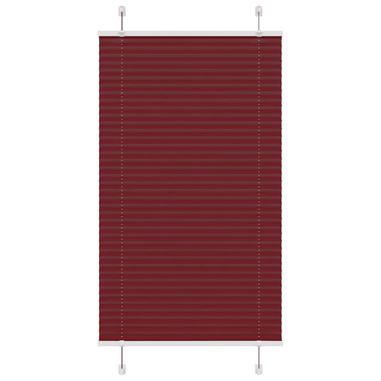 Vidaxl plissé rolgordijn 80x100 cm stofbreedte 79,4 cm bordeauxrood