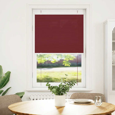 Vidaxl plissé rolgordijn 80x100 cm stofbreedte 79,4 cm bordeauxrood