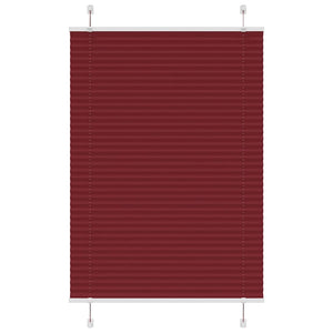 Vidaxl plissé rolgordijn 100x100 cm stofbreedte 99,4cm bordeauxrood