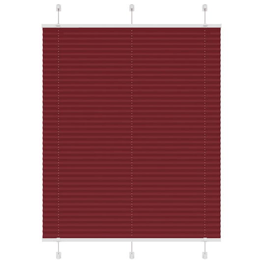 Vidaxl plissé rolgordijn 110x100cm stofbreedte 109,4cm bordeauxrood