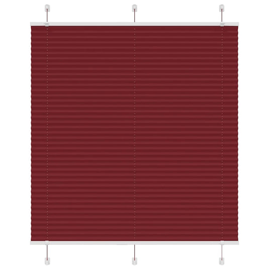 Vidaxl plissé rolgordijn 115x100cm stofbreedte 114,4cm bordeauxrood