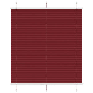 Vidaxl plissé rolgordijn 120x100cm stofbreedte 119,4cm bordeauxrood