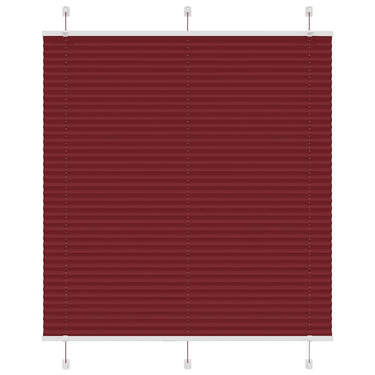 Vidaxl plissé rolgordijn 120x100cm stofbreedte 119,4cm bordeauxrood
