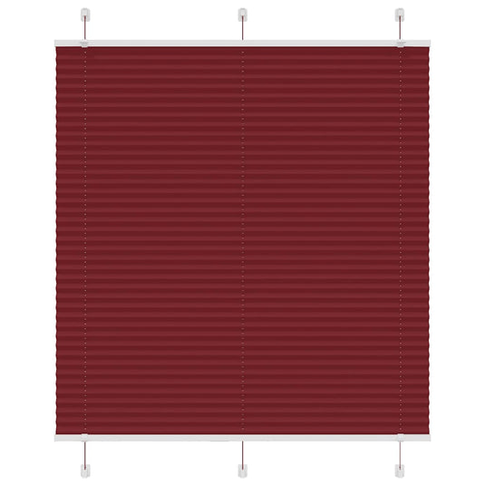 Vidaxl plissé rolgordijn 120x100cm stofbreedte 119,4cm bordeauxrood
