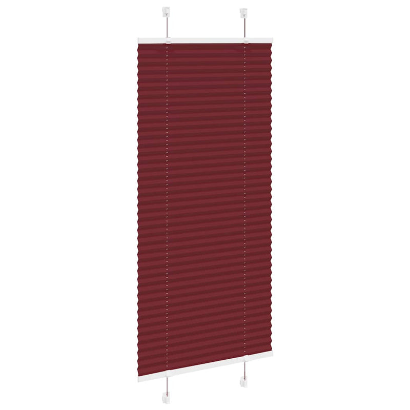 Afbeelding laden in galerijviewer, Vidaxl plissé rolgordijn 60x150 cm stofbreedte 59,4 cm bordeauxrood

