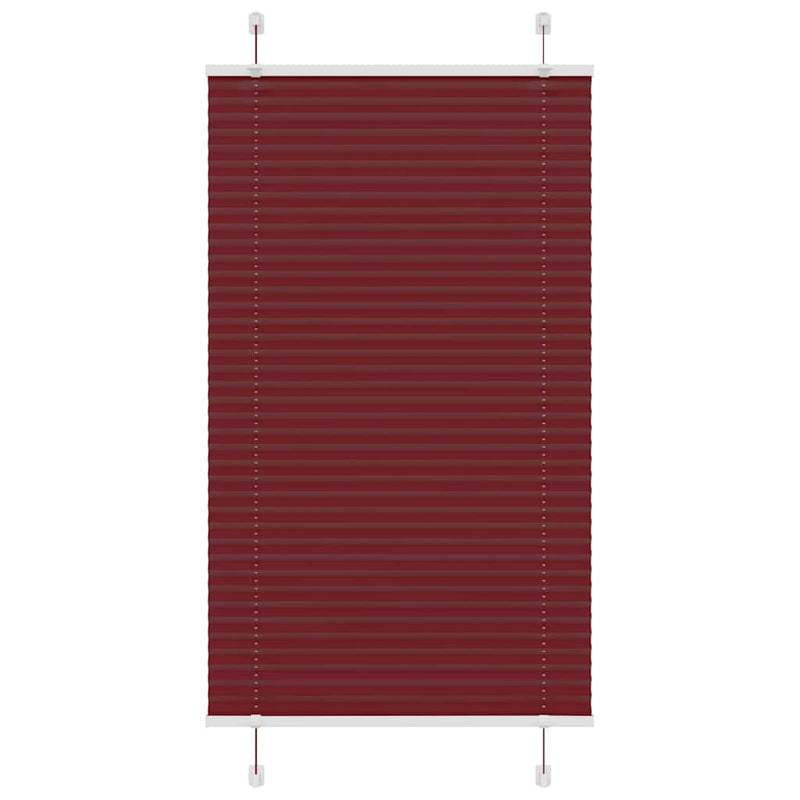 Afbeelding laden in galerijviewer, Vidaxl plissé rolgordijn 70x150 cm stofbreedte 69,4 cm bordeauxrood
