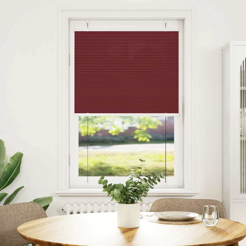 Afbeelding laden in galerijviewer, Vidaxl plissé rolgordijn 70x150 cm stofbreedte 69,4 cm bordeauxrood
