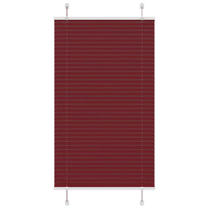 Vidaxl plissé rolgordijn 75x150 cm stofbreedte 74,4 cm bordeauxrood