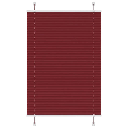 Vidaxl plissé rolgordijn 85x150 cm stofbreedte 84,4 cm bordeauxrood