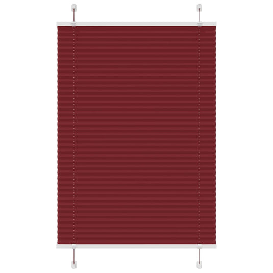 Vidaxl plissé rolgordijn 90x150 cm stofbreedte 89,4 cm bordeauxrood
