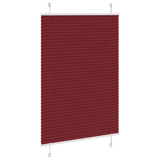Vidaxl plissé rolgordijn 90x150 cm stofbreedte 89,4 cm bordeauxrood