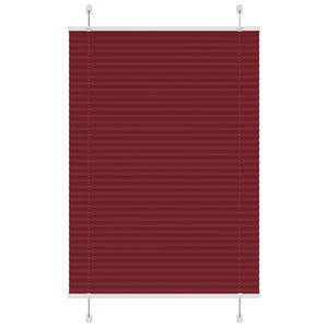 Vidaxl plissé rolgordijn 100x150 cm stofbreedte 99,4cm bordeauxrood