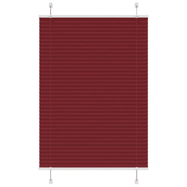 Vidaxl plissé rolgordijn 100x150 cm stofbreedte 99,4cm bordeauxrood