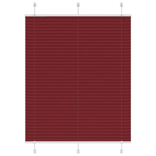 Vidaxl plissé rolgordijn 105x150cm stofbreedte 104,4cm bordeauxrood