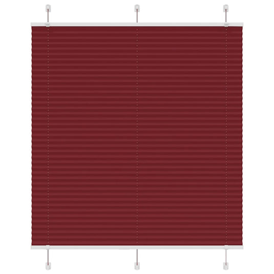 Vidaxl plissé rolgordijn 120x150cm stofbreedte 119,4cm bordeauxrood