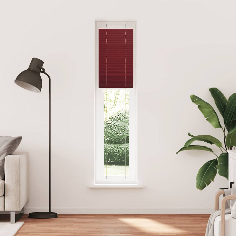 Afbeelding laden in galerijviewer, Vidaxl plissé rolgordijn 45x200 cm stofbreedte 44,4 cm bordeauxrood
