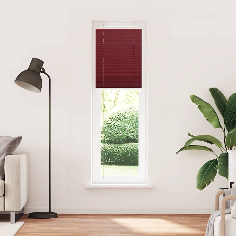Afbeelding laden in galerijviewer, Vidaxl plissé rolgordijn 60x200 cm stofbreedte 59,4 cm bordeauxrood

