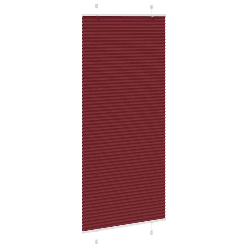 Afbeelding laden in galerijviewer, Vidaxl plissé rolgordijn 85x200 cm stofbreedte 84,4 cm bordeauxrood
