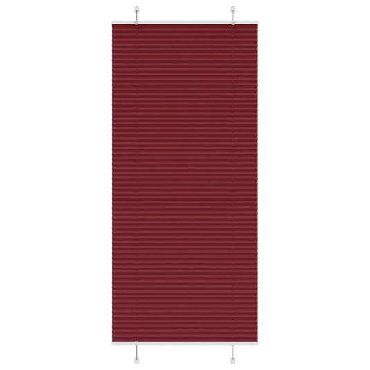 Vidaxl plissé rolgordijn 90x200 cm stofbreedte 89,4 cm bordeauxrood