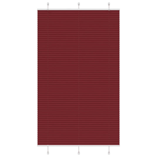 Vidaxl plissé rolgordijn 115x200cm stofbreedte 114,4cm bordeauxrood