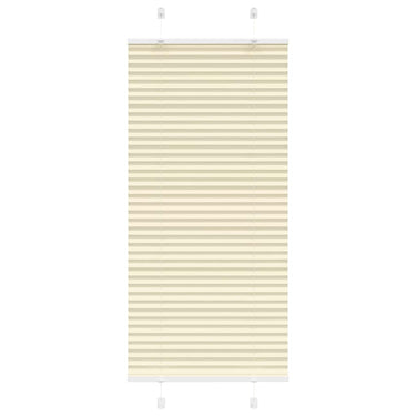 Vidaxl plissé rolgordijn 60x100 cm stofbreedte 59,4 cm polyester crème