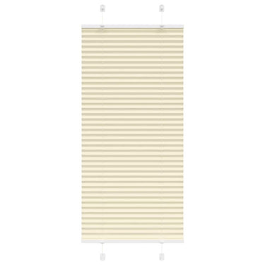 Vidaxl plissé rolgordijn 65x100 cm stofbreedte 64,4 cm polyester crème