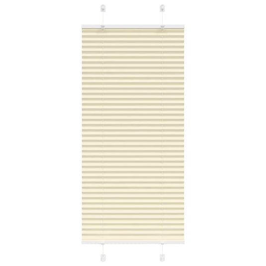 Vidaxl plissé rolgordijn 65x100 cm stofbreedte 64,4 cm polyester crème