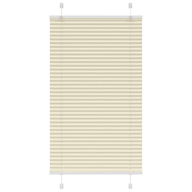 Vidaxl plissé rolgordijn 70x100 cm stofbreedte 69,4 cm polyester crème