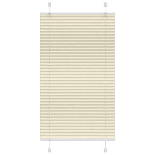Vidaxl plissé rolgordijn 80x100 cm stofbreedte 79,4 cm polyester crème