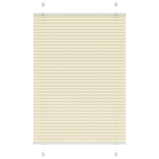 Vidaxl plissé rolgordijn 85x100 cm stofbreedte 84,4 cm polyester crème
