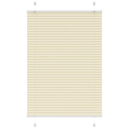 Vidaxl plissé rolgordijn 100x100 cm stofbreedte 99,4cm polyester crème