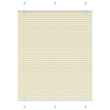 Vidaxl plissé rolgordijn 105x100cm stofbreedte 104,4cm polyester crème