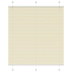 Vidaxl plissé rolgordijn 120x100cm stofbreedte 119,4cm polyester crème