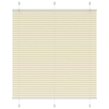 Vidaxl plissé rolgordijn 120x100cm stofbreedte 119,4cm polyester crème