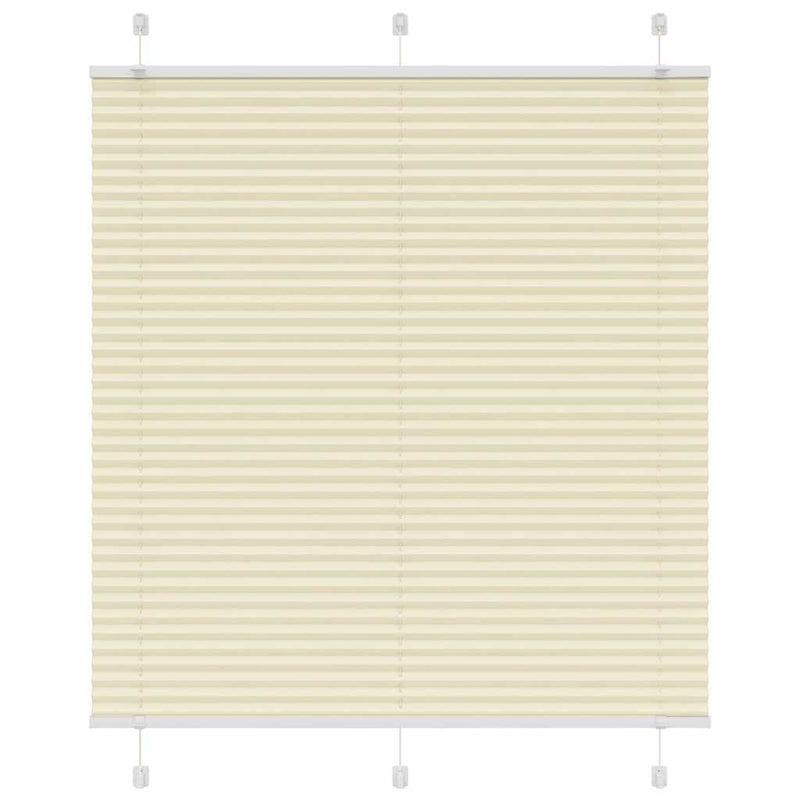 ギャラリービューアに画像をロードする, Vidaxl plissé rolgordijn 120x100cm stofbreedte 119,4cm polyester crème
