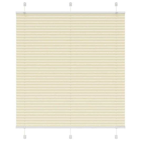 Vidaxl plissé rolgordijn 120x100cm stofbreedte 119,4cm polyester crème