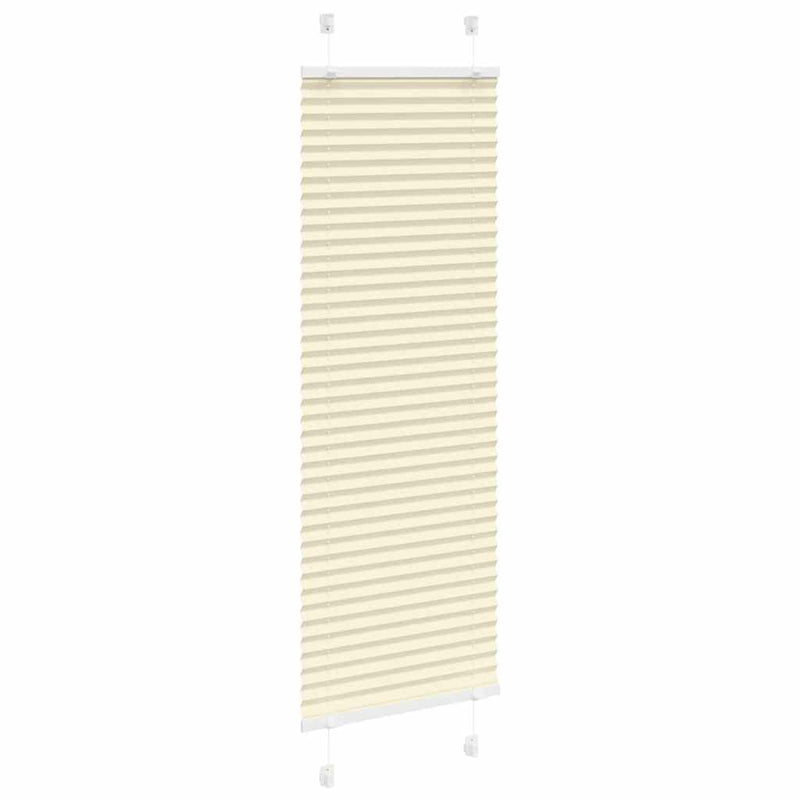 ギャラリービューアに画像をロードする, Vidaxl plissé rolgordijn 50x150 cm stofbreedte 49,4 cm polyester crème
