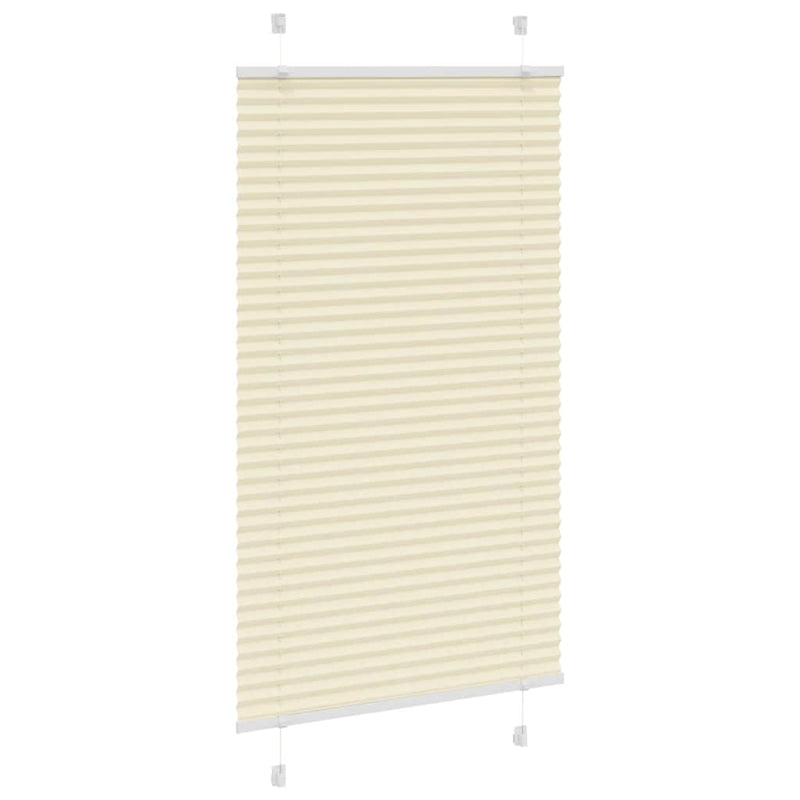 ギャラリービューアに画像をロードする, Vidaxl plissé rolgordijn 70x150 cm stofbreedte 69,4 cm polyester crème
