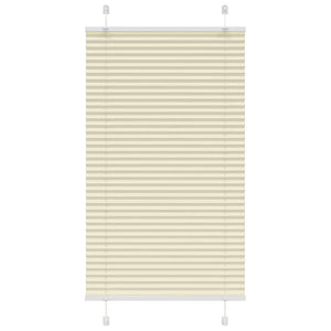 Vidaxl plissé rolgordijn 75x150 cm stofbreedte 74,4 cm polyester crème