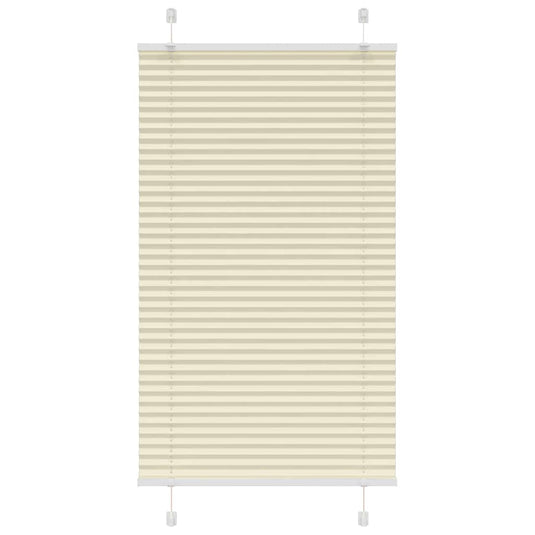 Vidaxl plissé rolgordijn 75x150 cm stofbreedte 74,4 cm polyester crème