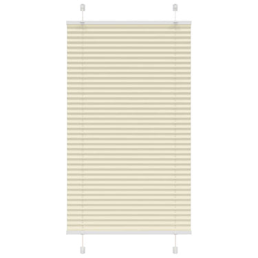 Vidaxl plissé rolgordijn 75x150 cm stofbreedte 74,4 cm polyester crème