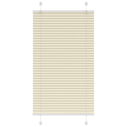 Vidaxl plissé rolgordijn 80x150 cm stofbreedte 79,4 cm polyester crème