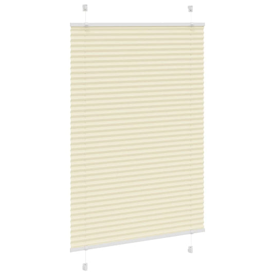 Vidaxl plissé rolgordijn 85x150 cm stofbreedte 84,4 cm polyester crème