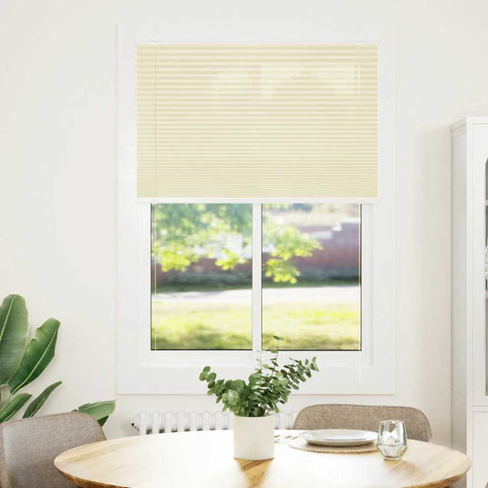 Vidaxl plissé rolgordijn 95x150 cm stofbreedte 94,4 cm polyester crème