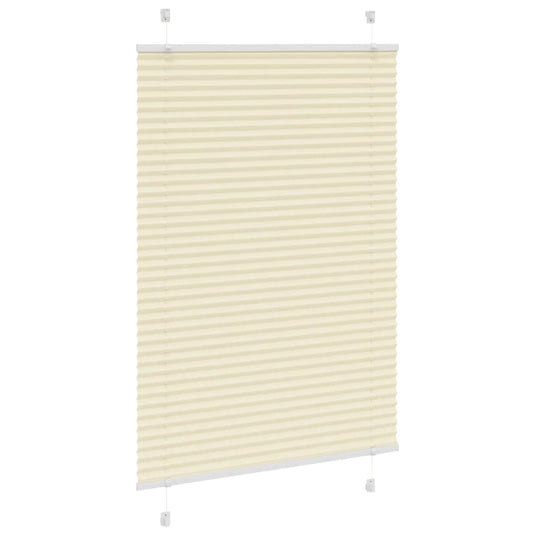 Vidaxl plissé rolgordijn 100x150 cm stofbreedte 99,4cm polyester crème