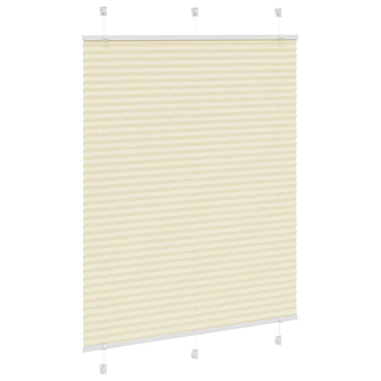 Vidaxl plissé rolgordijn 110x150cm stofbreedte 109,4cm polyester crème