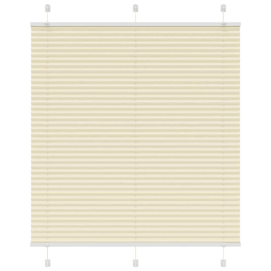 Vidaxl plissé rolgordijn 115x150cm stofbreedte 114,4cm polyester crème