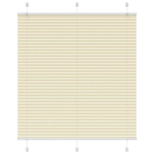 Vidaxl plissé rolgordijn 120x150cm stofbreedte 119,4cm polyester crème